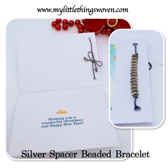 Christmas Card And Jewellery Gift, Friendship Gifts, Bracelets, Handmade