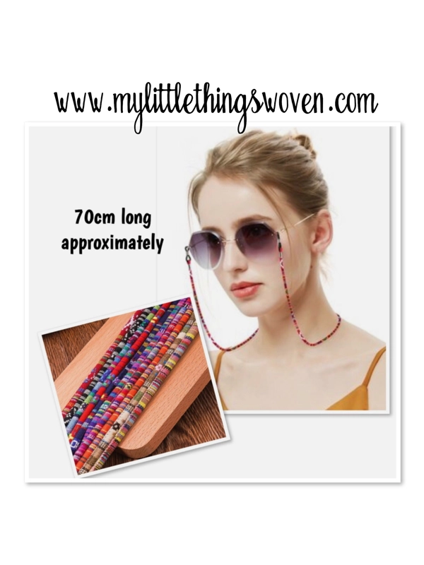 Ethnic Patterned Lanyards for Glasses, Keys, Sunglasses, In a Choice of Colours