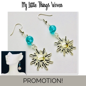 Silver Plated Turquoise Bead..