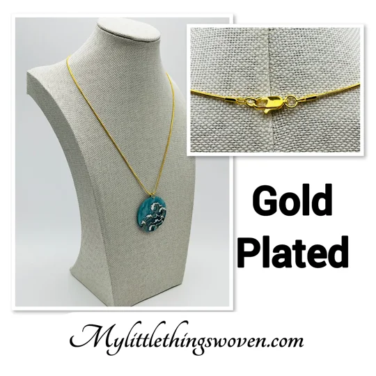 The Great Wave Off Kanagawa Necklace & Pendant in Sterling Silver or 18k Gold Plated