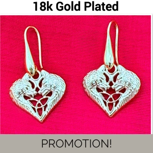 Gold Celtic pair of spirit w..