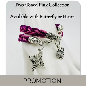 Pink Two-toned Flat Braided ..