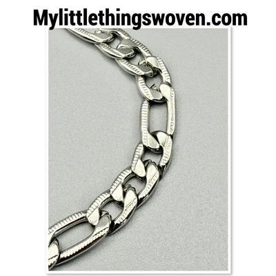 Men's Stainless Steel Titanium Bracelet Cuban Link Chain Wristband Bangle Silver 18K Gold Filled