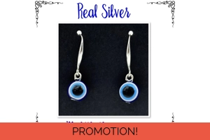 Real Silver Evil Eye Dangle ..