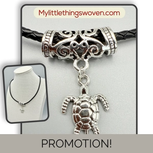 Silver Turtle Pendant & Neck..