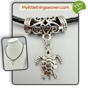 Silver Turtle Pendant & Neck..