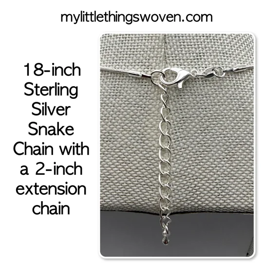 Lady Goddess Pendant/Necklace - Sterling Silver Snake Chain - Adjustable