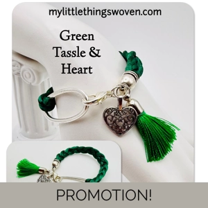 Green Braided Cord Bracelet ..