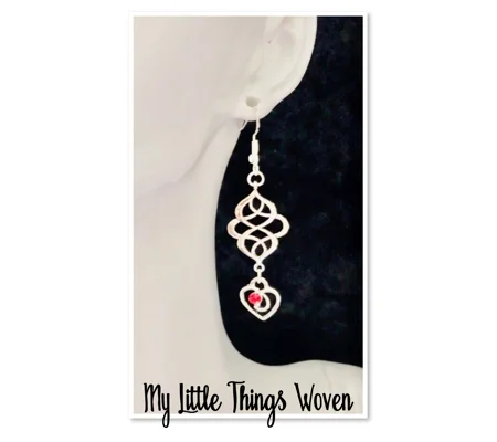 Silver Love Heart Eternity Earrings