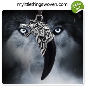 Men's Silver Wolf Tooth Pend..