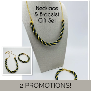 Blue And Gold Spiral Pattern..