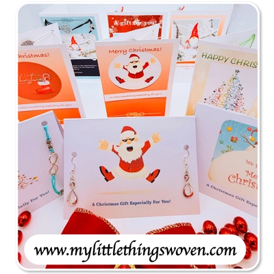 Christmas Card And Jewellery Gift, Friendship Gifts, Bracelets, Handmade