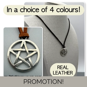 Men's Silver Pentagram Penda..