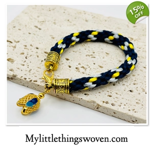 Blue Multicoloured Braided C..