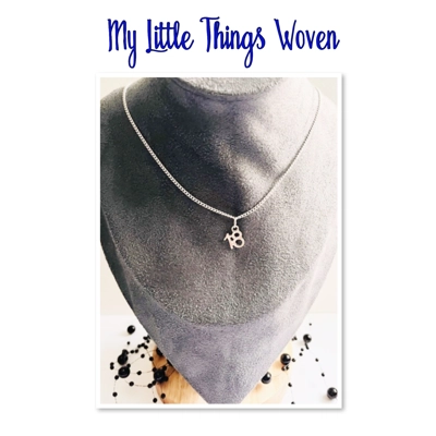Sterling Silver Number 18 Necklace Eighteenth Birthday Present Gift Jewellery