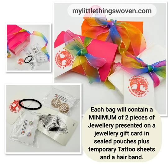 Mystery Jewellery Gift Bag, Girl Party favours treat reward bags, pre filled party bags