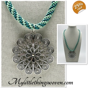 Flower Pendant & Neckla..