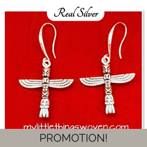 Real Silver Mayan Totem Pole..