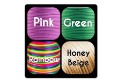 Necklace & Bracelet Set Silver, 2mm Nylon Silk Cord Choice of Colours/Sizes