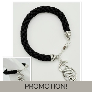 Black Snake Charm Bracelet K..