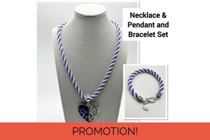Purple Heart Pendant & Neckl..