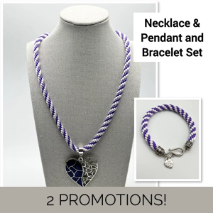 Purple Heart Pendant & Neckl..