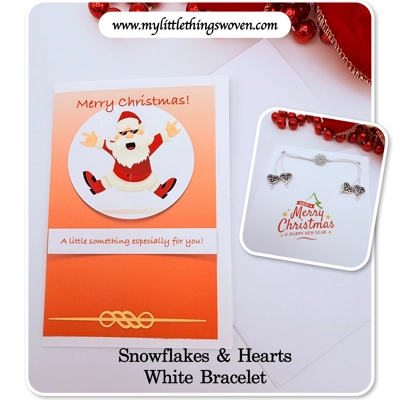 Christmas Card And Jewellery Gift, Friendship Gifts, Bracelets, Handmade