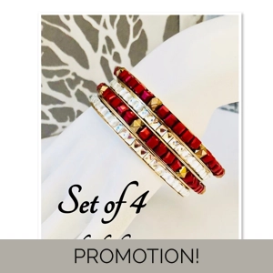 Red Sparkly Bracelet Bangles..