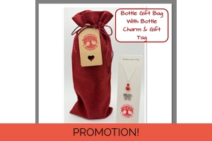 Bottle Gift Bag with Butterf..