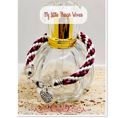 Pink Multicoloured Silk Braided Bracelet & Love Heart Charm Silver Jewellery NEW Pink Multicoloured Silk Braided Bracelet & Love Heart Charm Silver Jewellery NEW