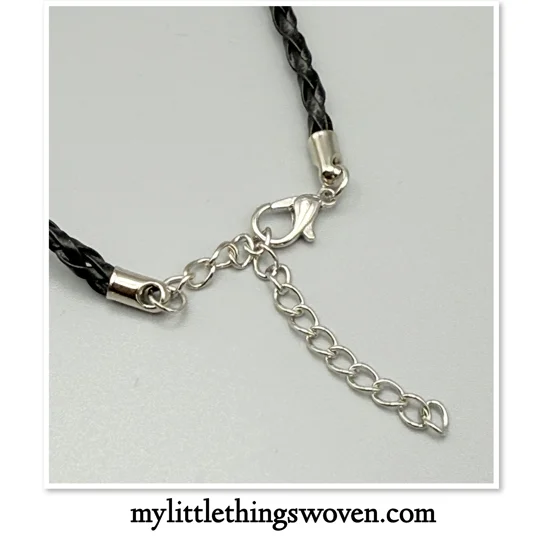 Men's Black Rope Celtic Triquetra Knot Pewter Pendant Adjustable 24" Necklace