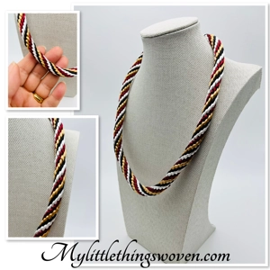 Multi Coloured Spiral Patterned Necklace 19