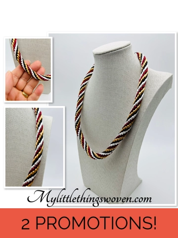 Multi Coloured Spiral Patterned Necklace 19