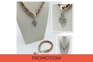 Beige and Brown Necklac..