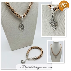 Beige and Brown Necklac..