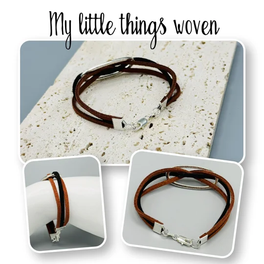 Real Leather Bracelets, Silver Plated, Choice of Colours, Handmade