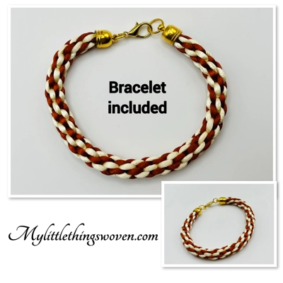 Gold Two-Toned Brown And Cream Necklace And Bracelet 2 Piece Set Gold Two-Toned Brown And Cream Necklace And Bracelet 2 Piece Set