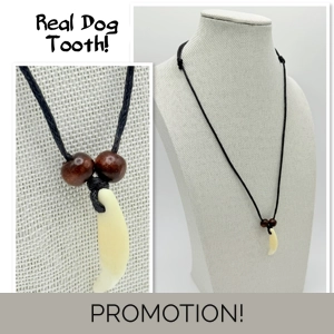 Men's Real Tooth Fang Wolf P..