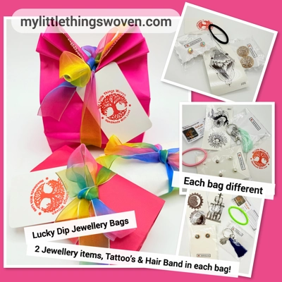 Mystery Jewellery Gift Bag, Girl Party favours treat reward bags, pre filled party bags
