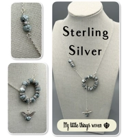 Light Steel/Grey Asymmetrical Necklace..