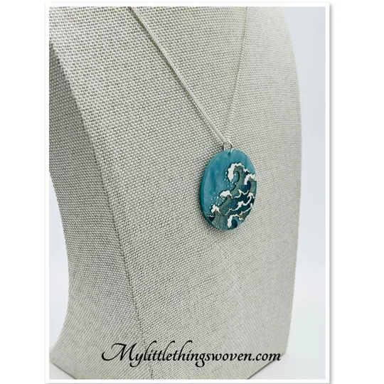 The Great Wave Off Kanagawa Necklace & Pendant in Sterling Silver or 18k Gold Plated