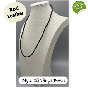 Men's Black Real Leather Bra..