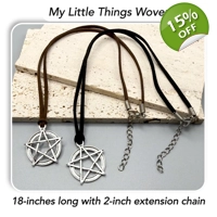 Men's Silver Pentagram Pendant/Necklac..