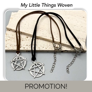 Men's Silver Pentagram Penda..