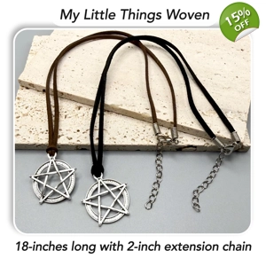 Men's Silver Pentagram Penda..