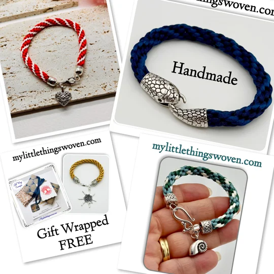 Made to order Kumihimo Bracelets, Any Size, Silver/Gold, Gift Wrapped.