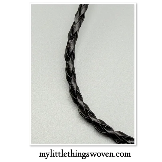 Men's Black Rope Celtic Triquetra Knot Pewter Pendant Adjustable 24" Necklace