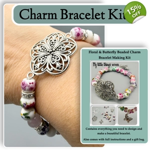 Floral & Butterfly Beaded Ch..