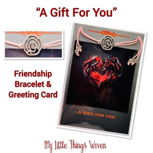 Friendship Bracelet And Greeting Card Blank Inside HEART