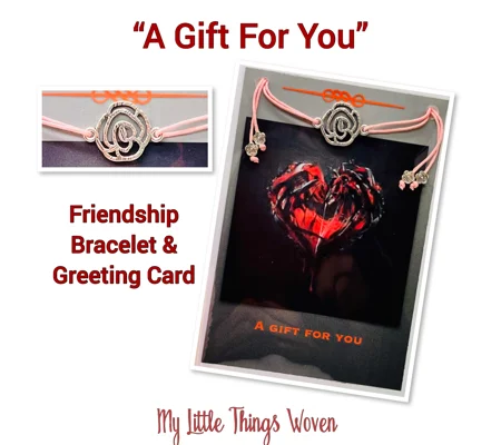 Friendship Bracelet And Greeting Card Blank Inside HEART